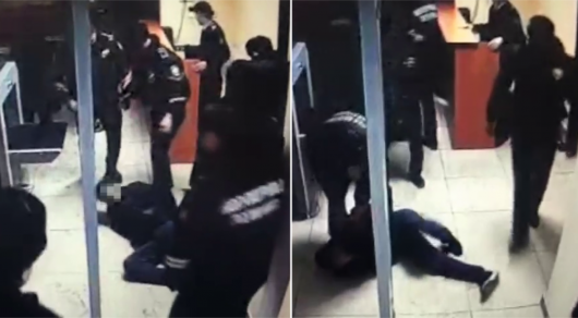 Ақтөбеде полицейлердің ер адамды ұрып-соғуы видеоға түсіп қалған